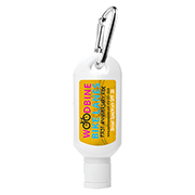 1.0 oz Broad Spectrum SPF 30 Sunscreen Lotion in Solid White Carabiner Tottle